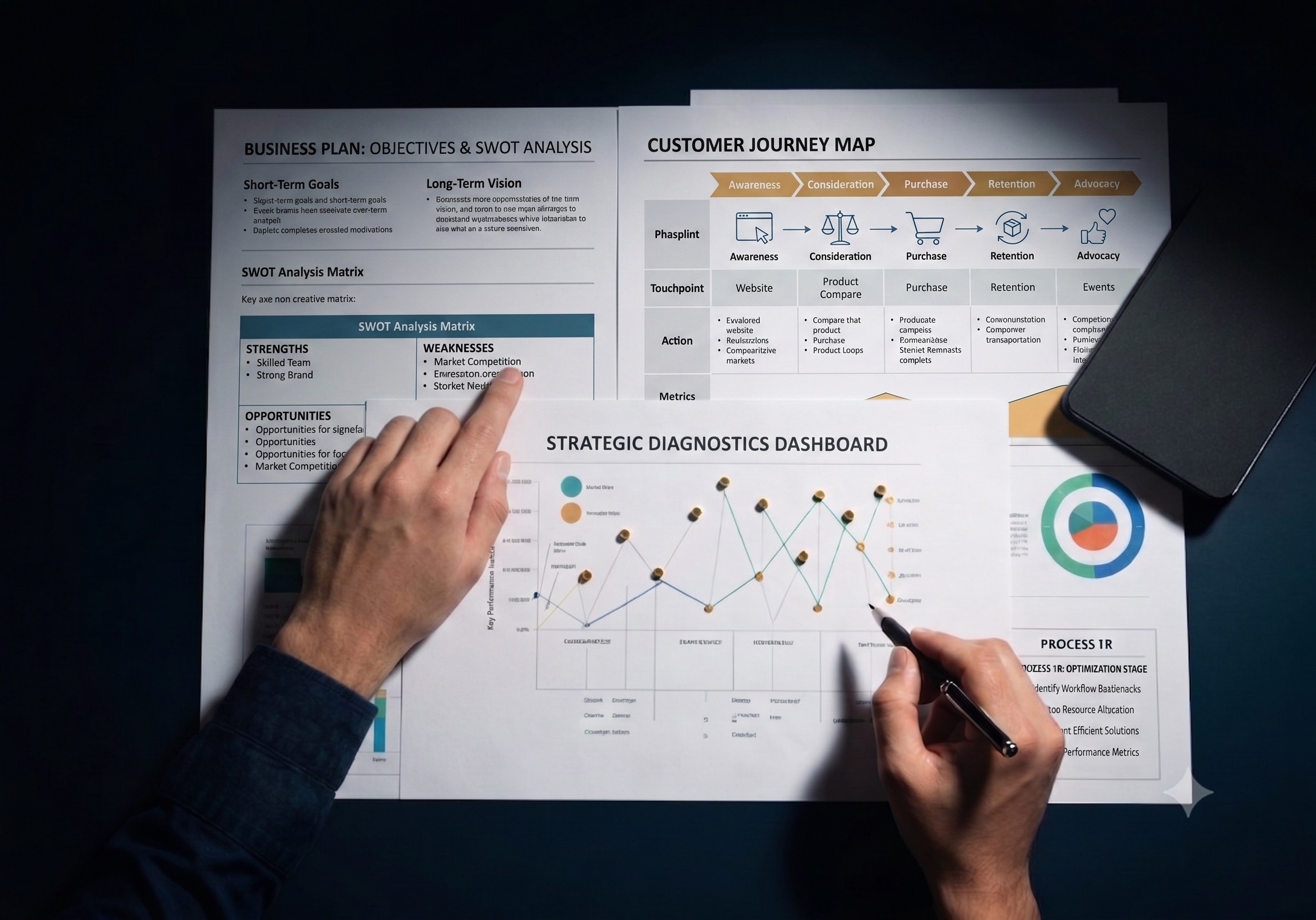 Assess the whole business. Identify the Pillars under pressure. Determine the primary constraint and sequence. Strengthen the business through practical implementation.