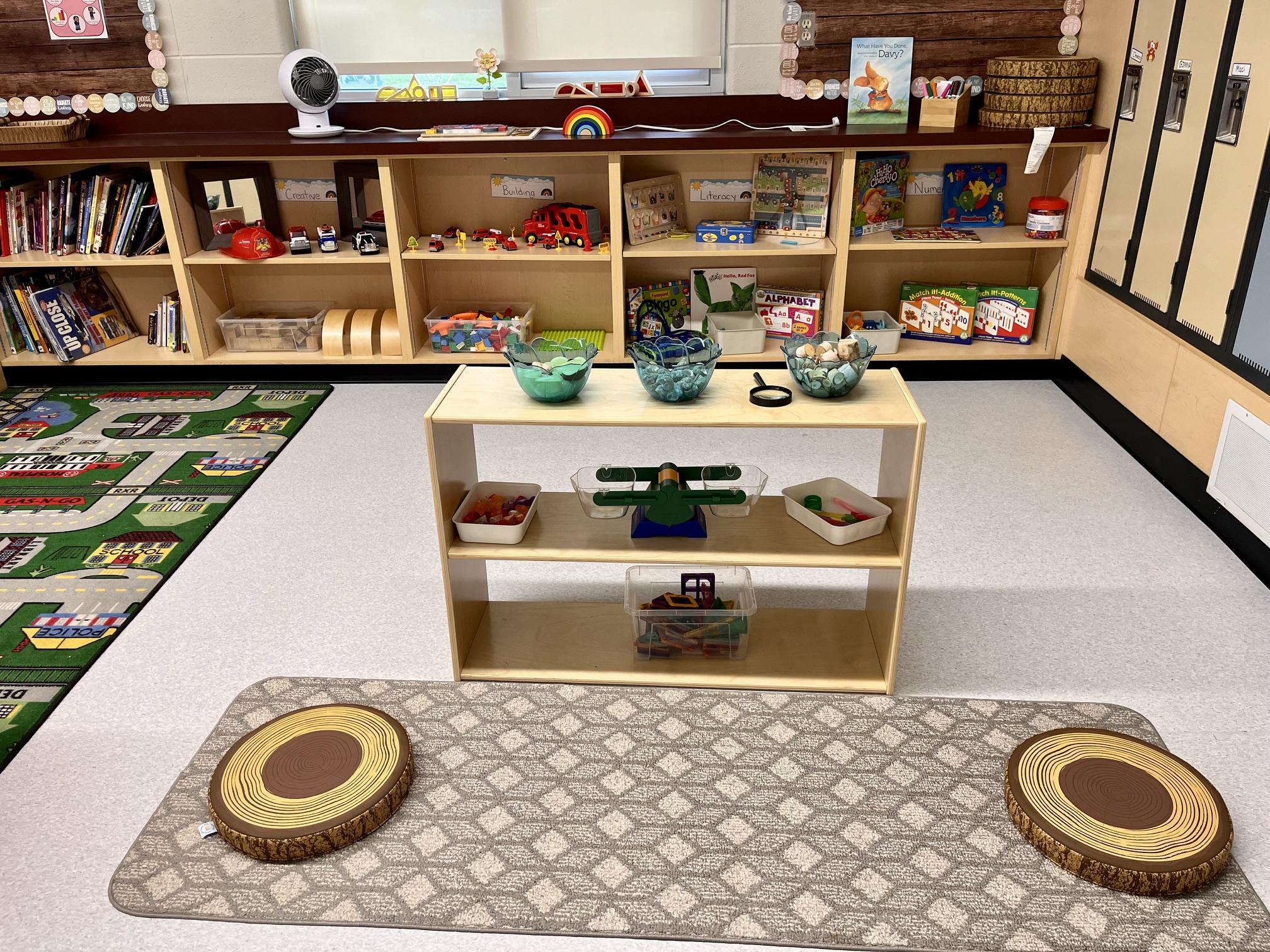Children learning and playing in a welcoming childcare environment.