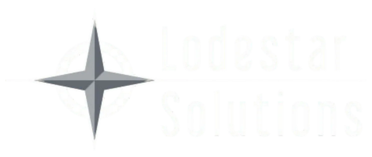 White Lodestar Solutions logo with stylized star/compass icon.