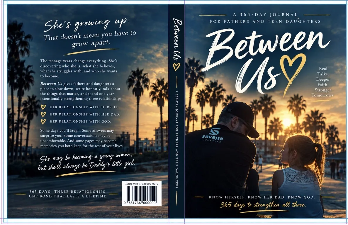 Between Us Physical Book Artwork 3D Cutout showing front cover, spine, and back