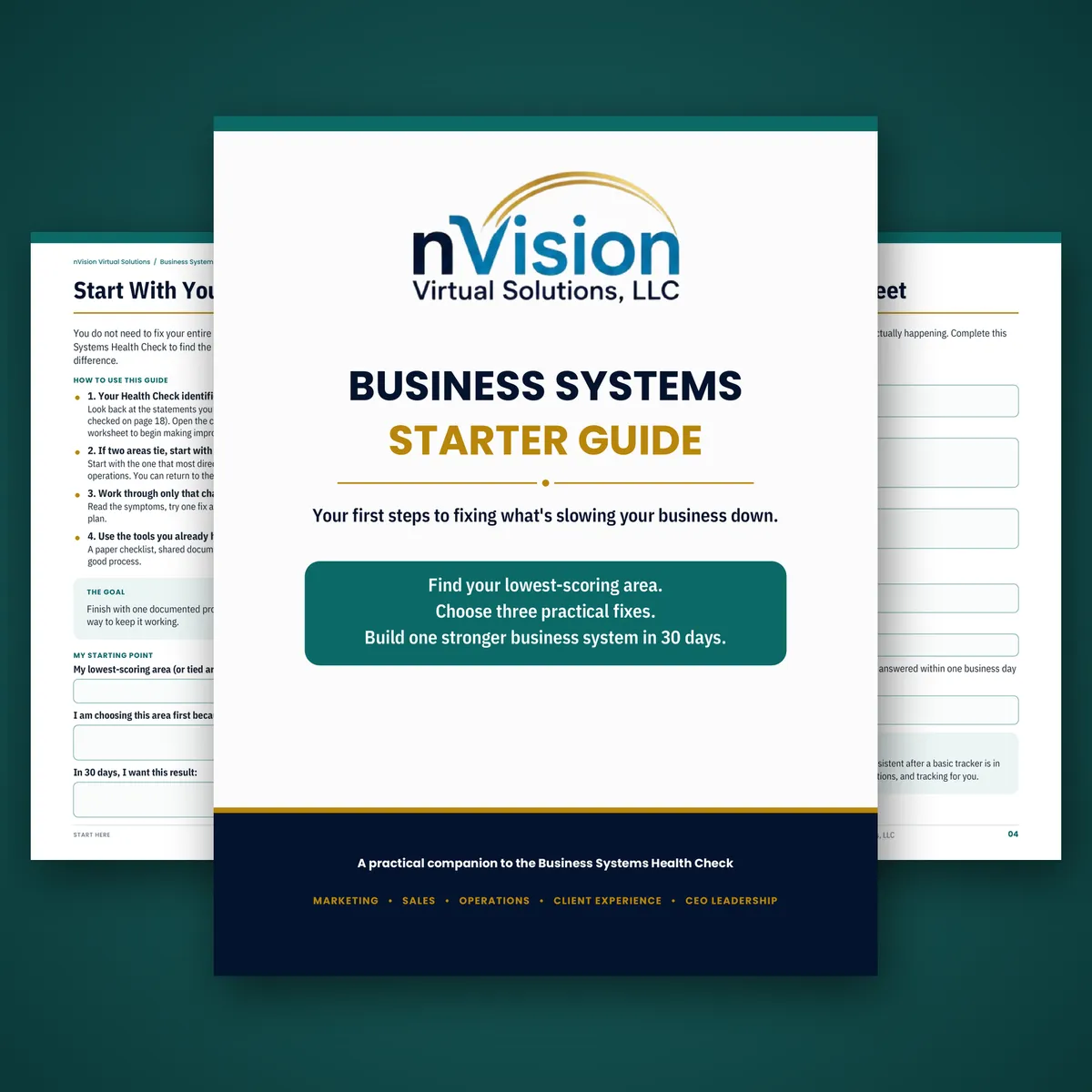 Business Systems Starter Guide cover with inside pages.