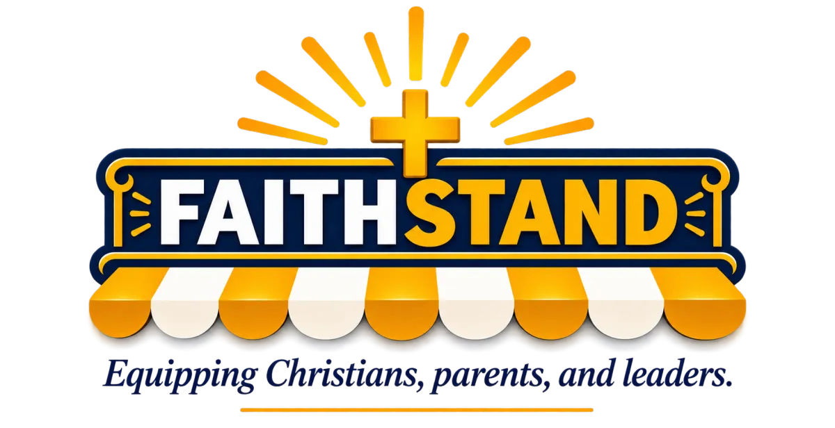 FaithStand logo — a storefront kiosk with a cross