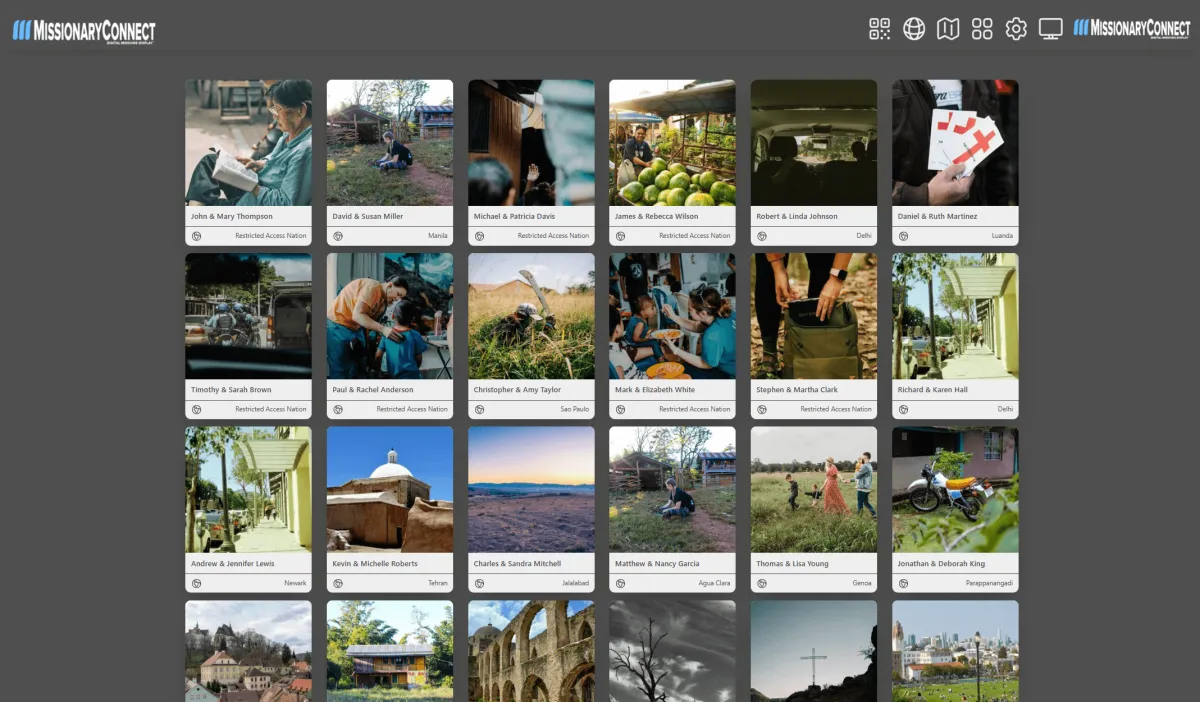 Misioinary Card View MissionaryConnect