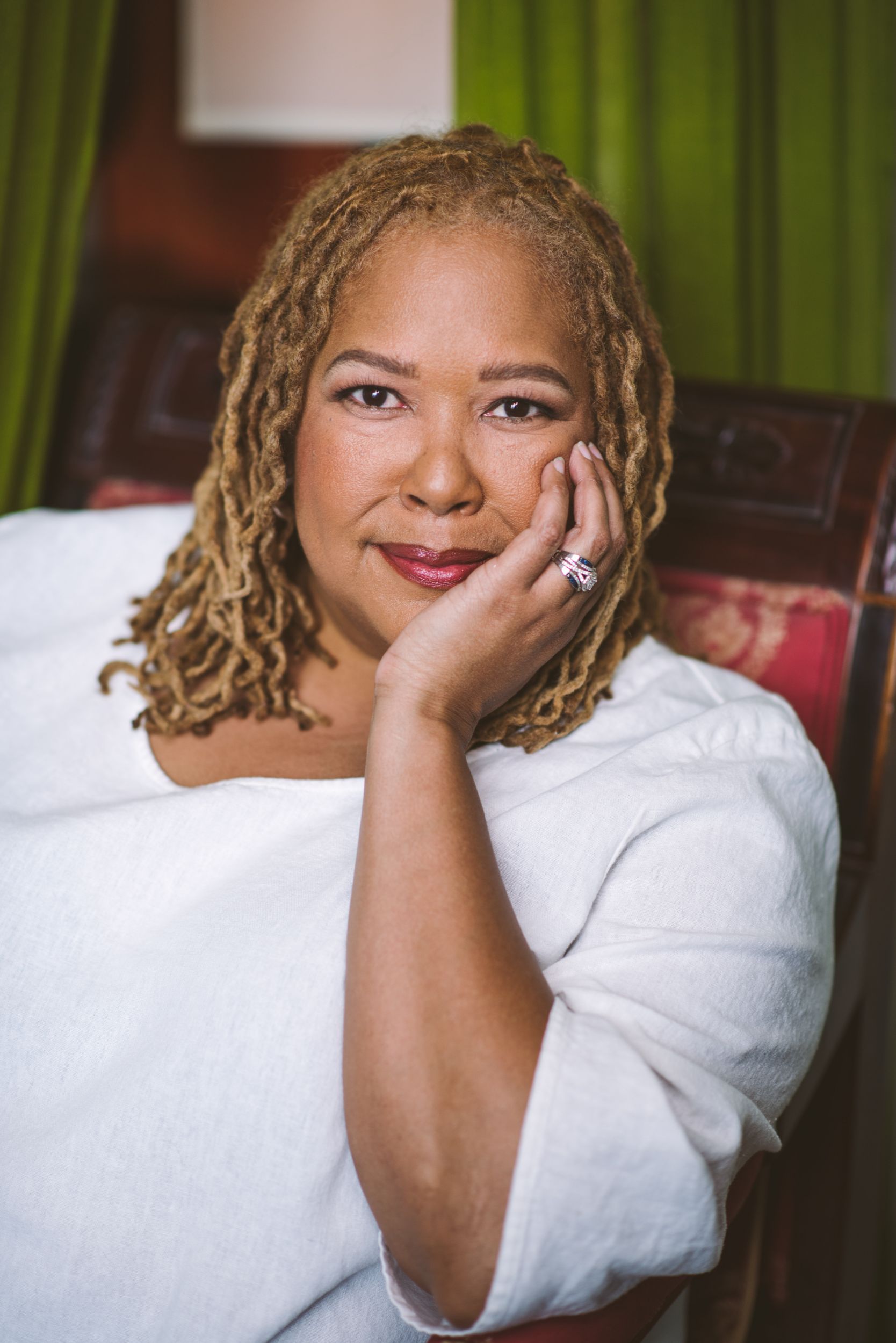 Breathwork guide leading a calming virtual session