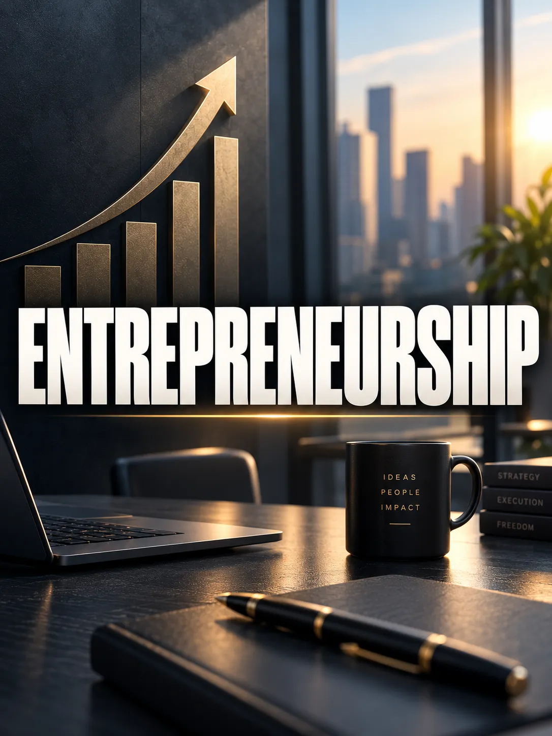 Entrepreneurship service category graphic highlighting business growth and operational strategy