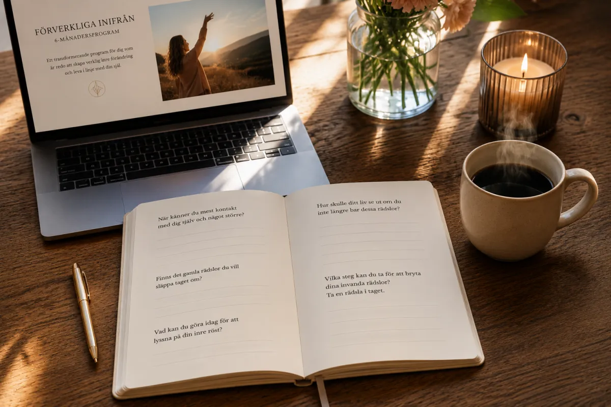 A calm, well-lit morning desk setup for deep work