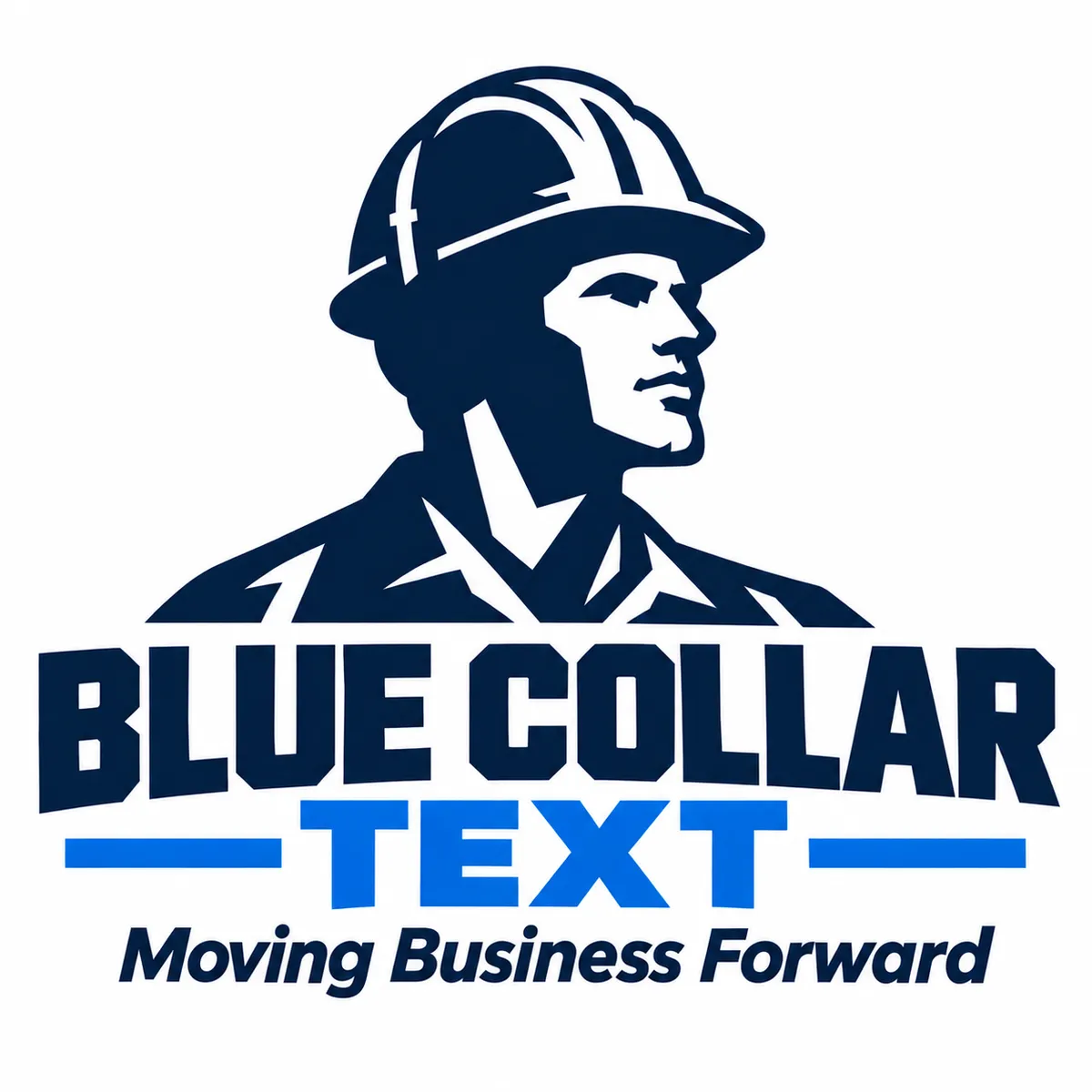 Blue Collar Text Logo