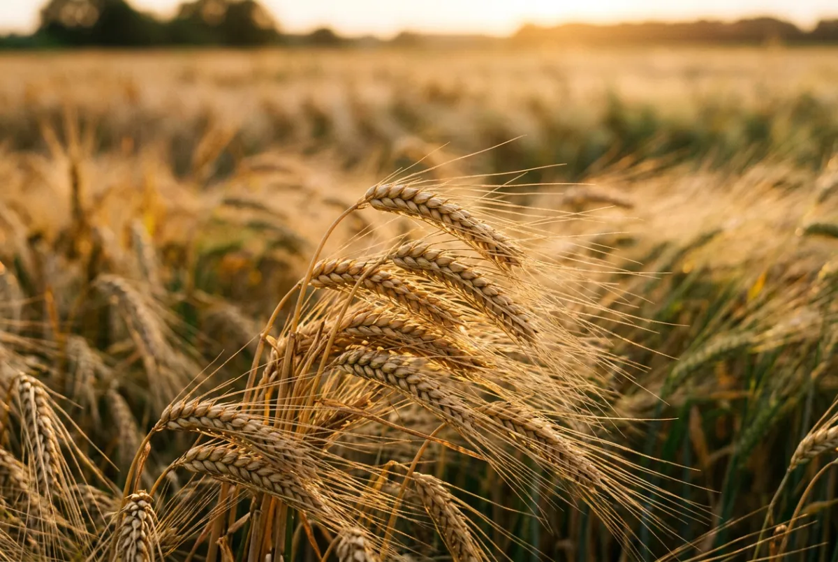 Plump two-row malting barley kernels