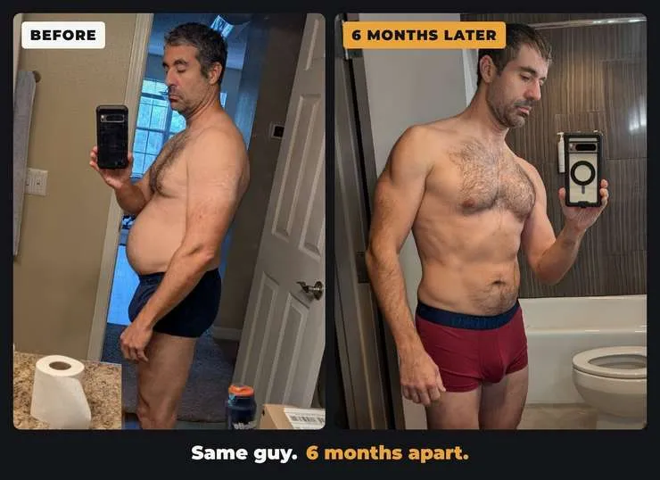 How To Lose The Belly That Showed Up After 40 - Before and 6 Months Later