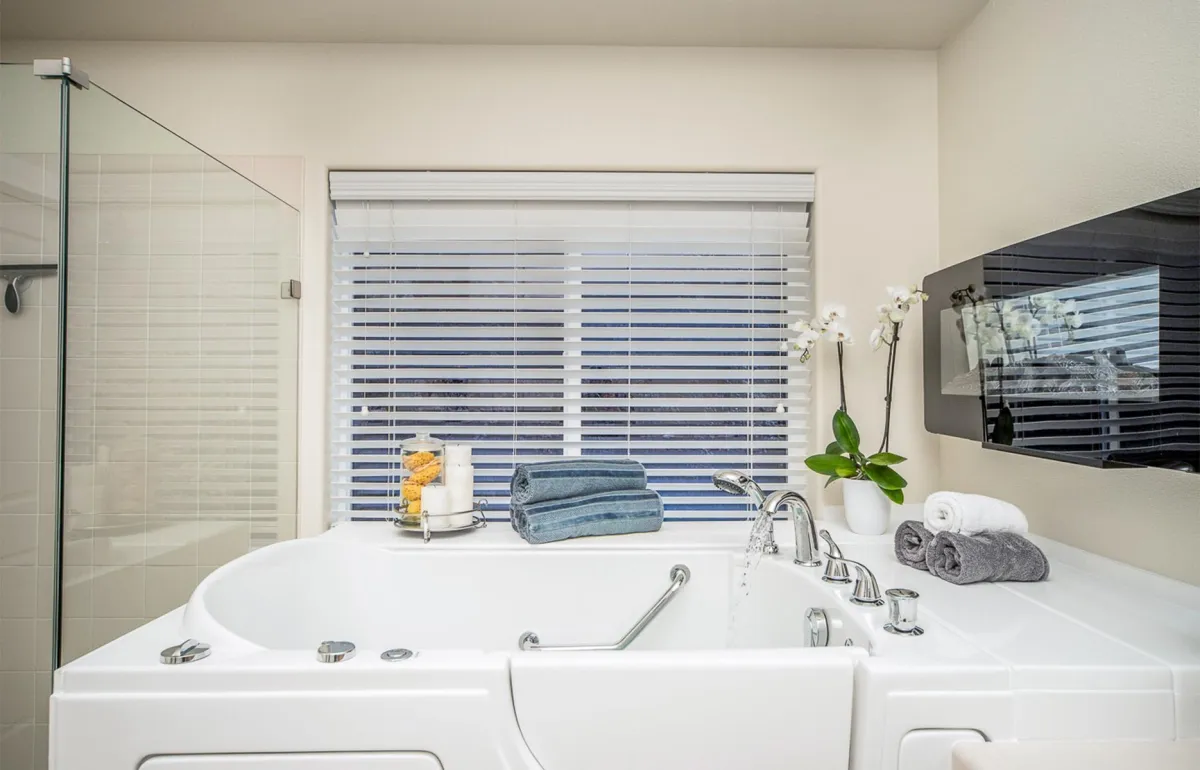 Independent Home walk-in bathtub installation with window