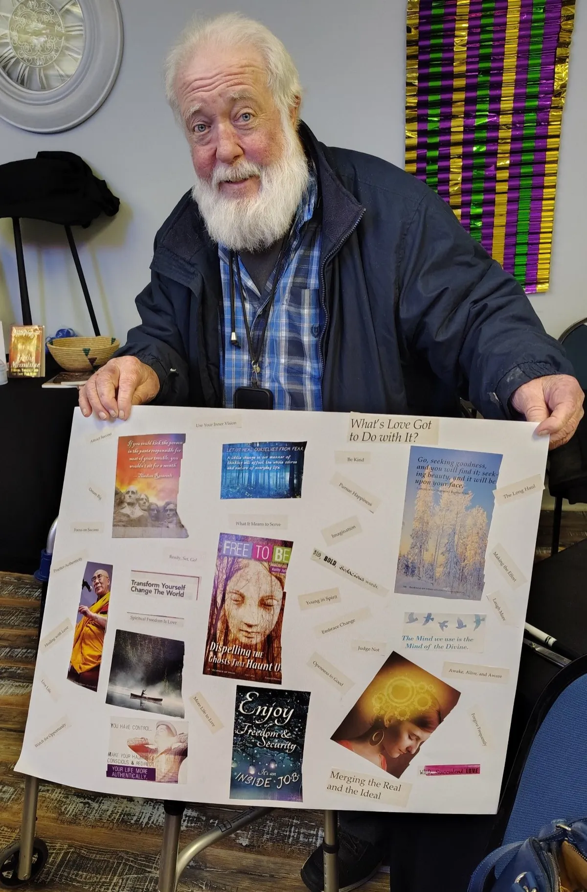 Creating Vision Boards - Member showing vision board
