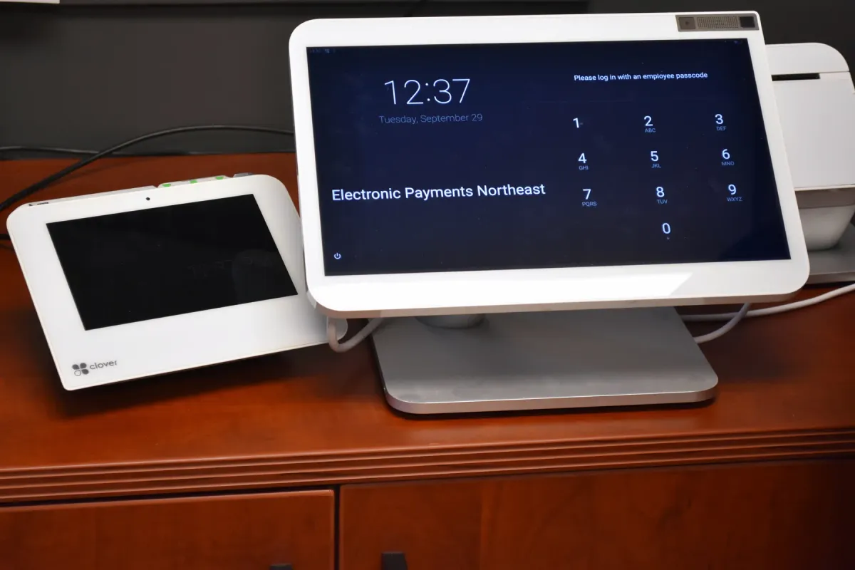 Clover point of sale station at the local office