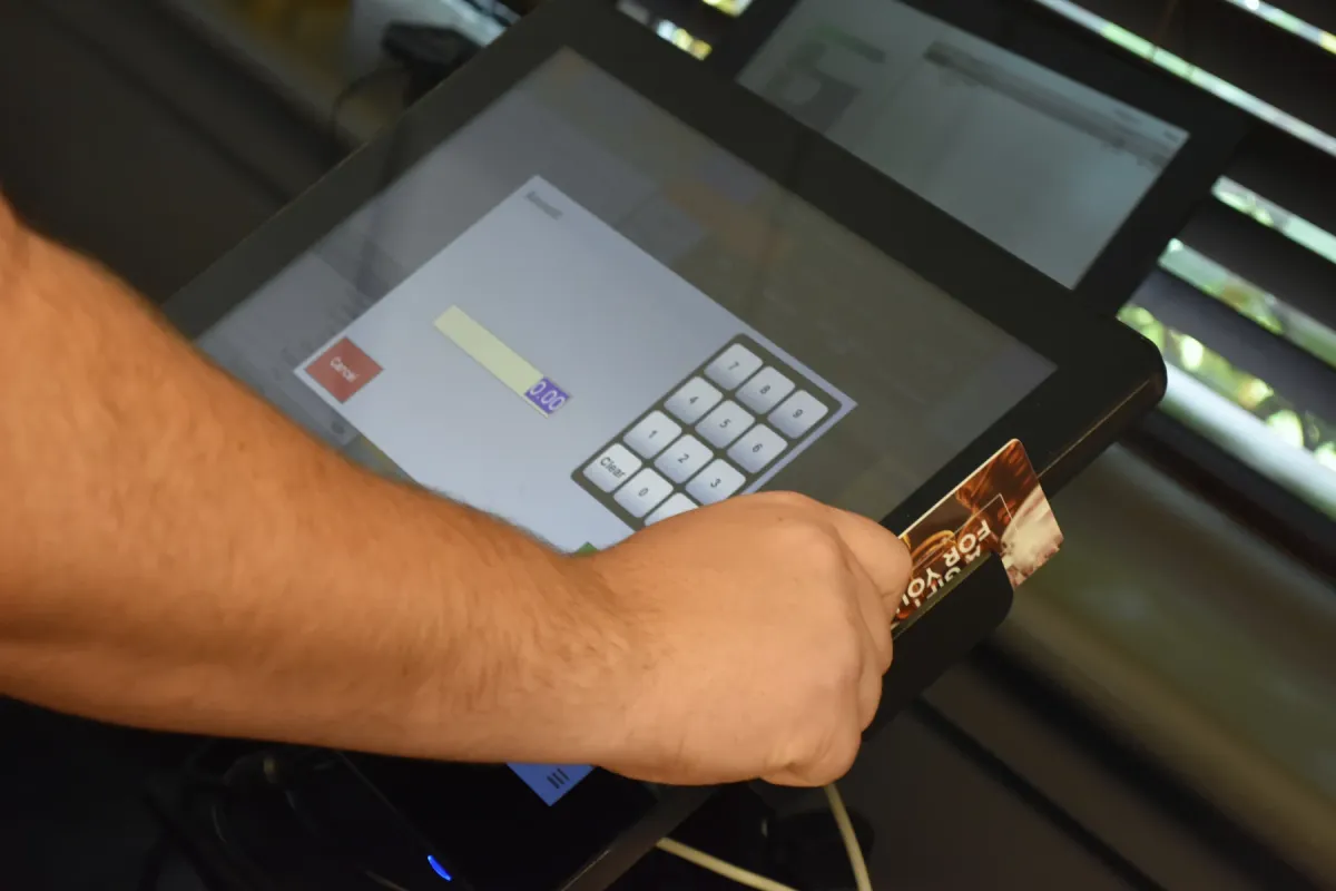Exatouch checkout equipment at the EPI Northeast office