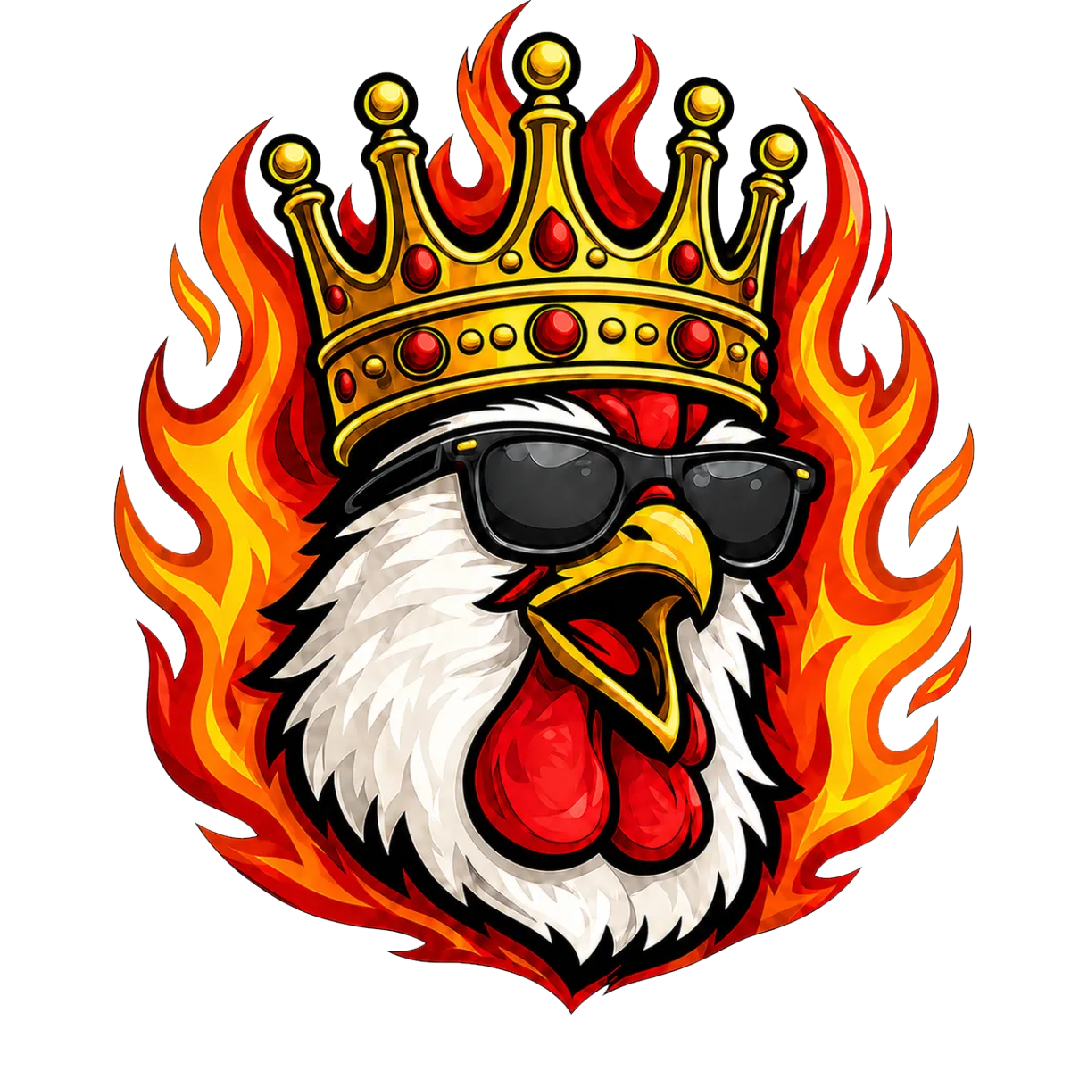 Bolton's Famous mascot — chicken in red flame boots