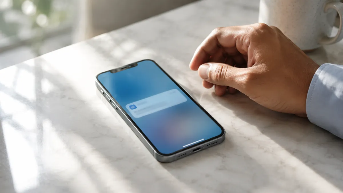 A salary credit message on a phone screen