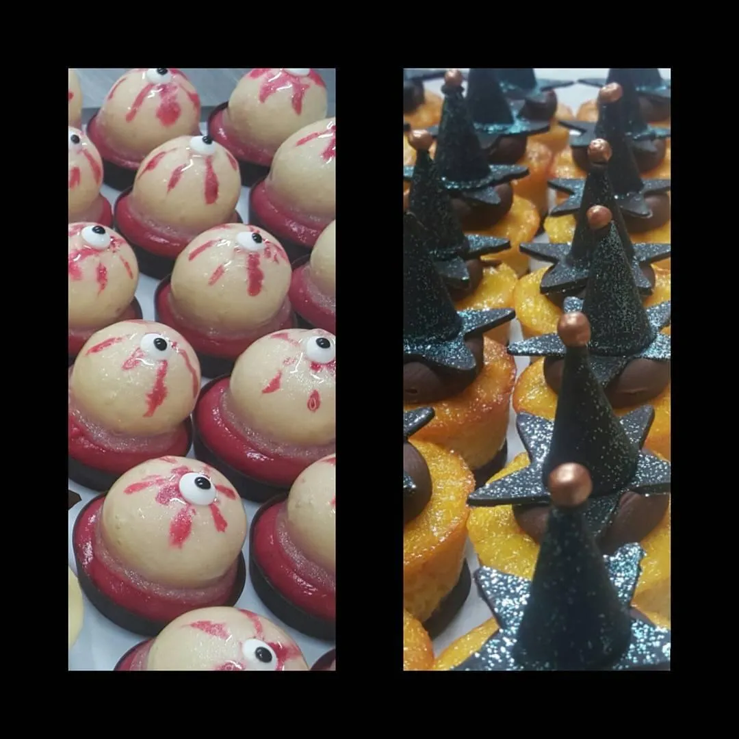 Eyeball and witch-hat petit fours — Madders Brothers Patisserie