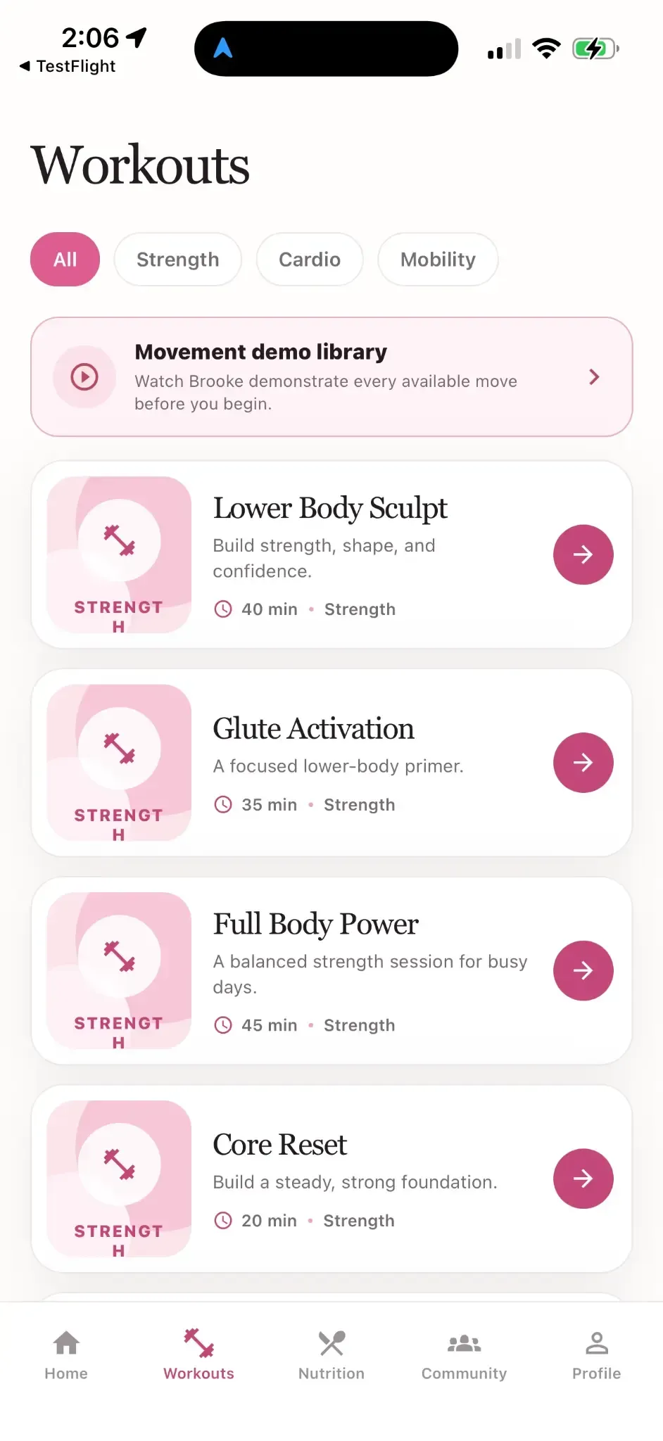 Workout Library