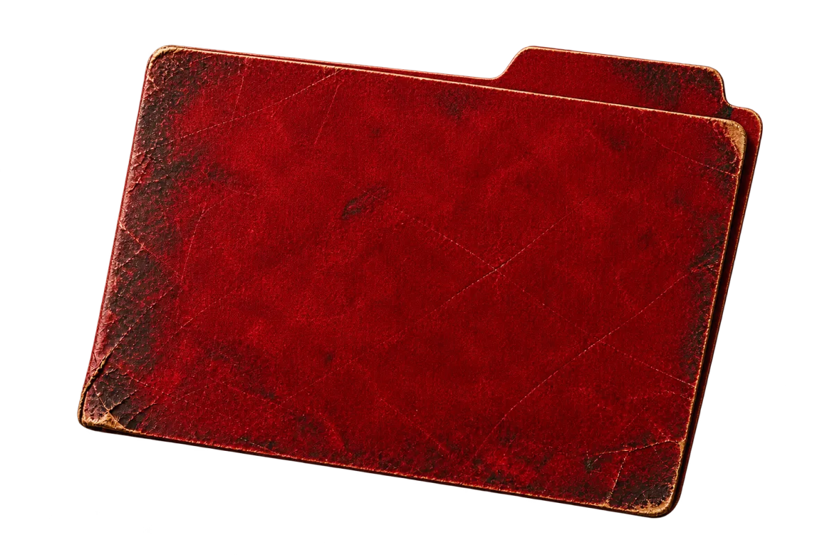 Red File Folder Classified Dossier
