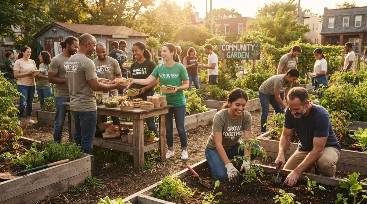 Volunteers serving the community