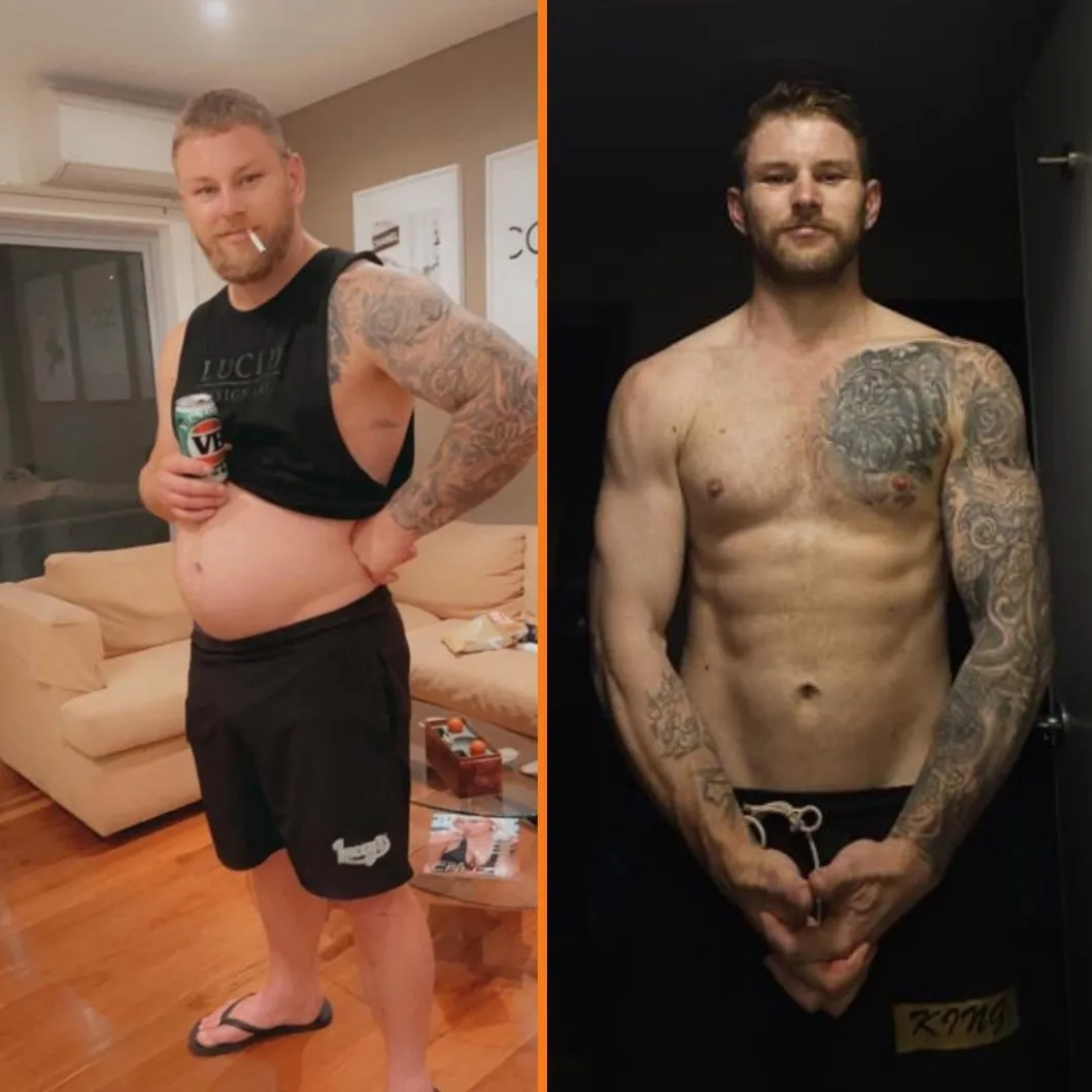 Tom before and after