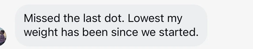 Message from Justin about his weight