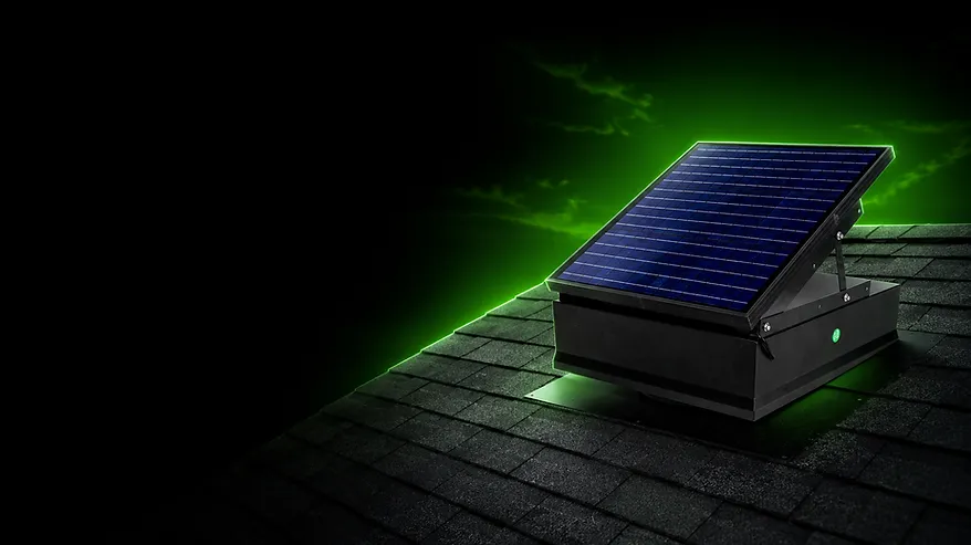 Solar Attic Fan on Roof