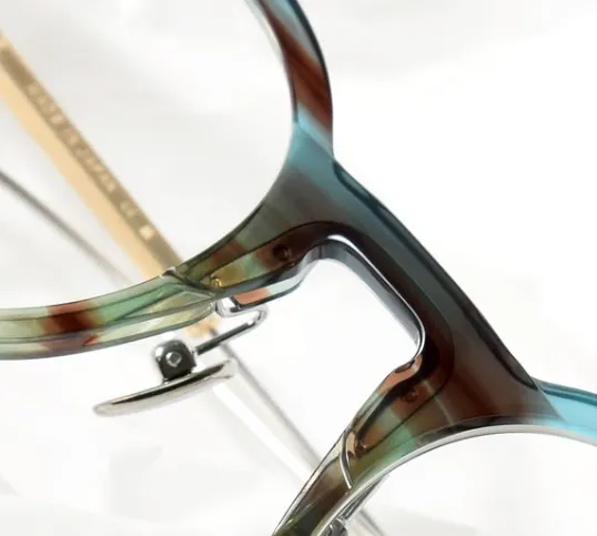 Luxury handcrafted green and tortoiseshell eyeglasses frame