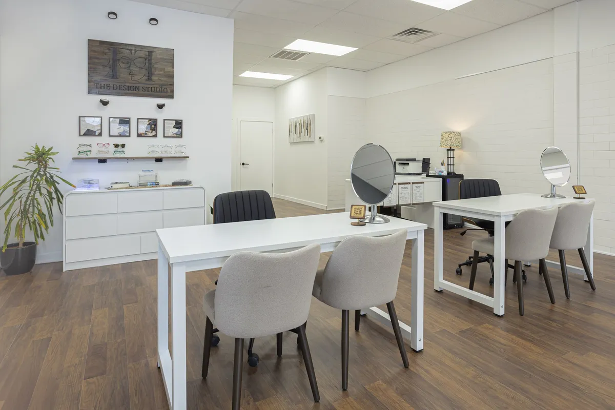 Frame & Focus Optical private VIP eyewear consultation and styling room in Omaha