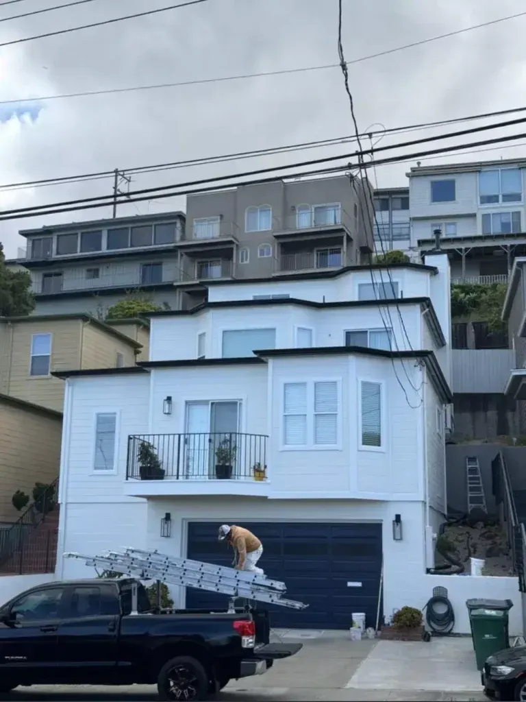 Exterior house painting surface prep