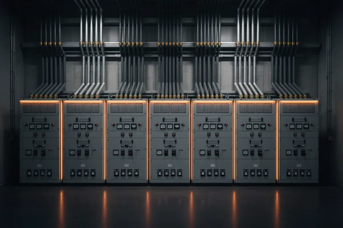 Commercial main switchboard room and office fit-out lighting