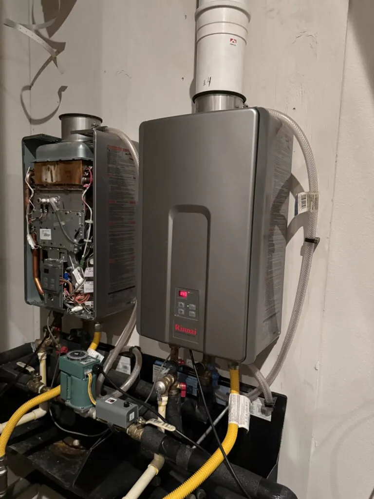 Residential water heater connection inspection