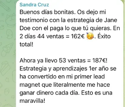 Testimonio Sandra - Pasó de cero a 44 ventas en 3 días