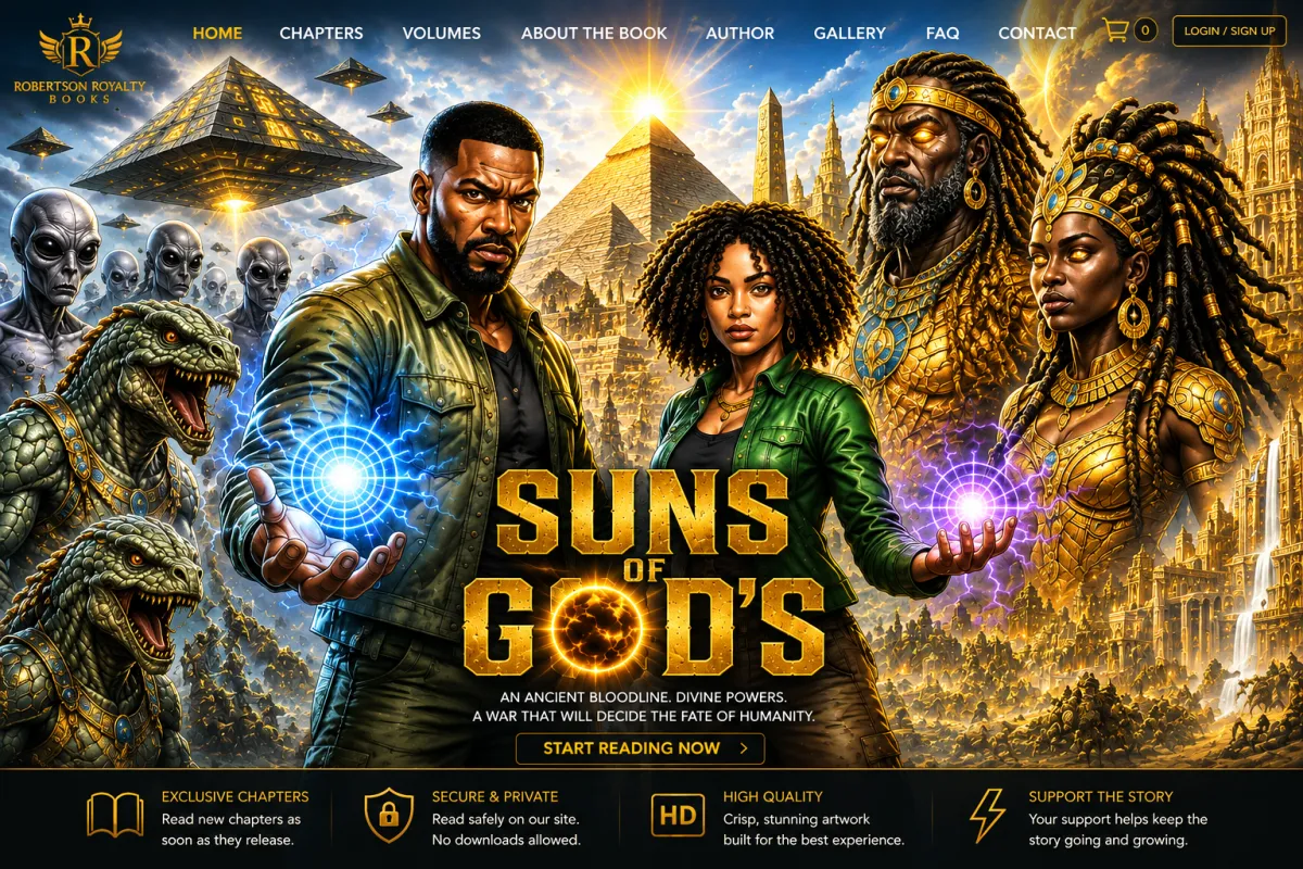 Raheem and Emily in the Suns of God's universe