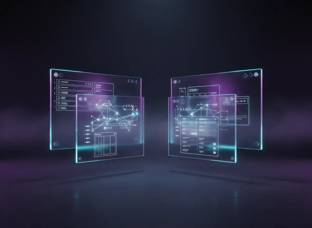 Web design UI mockup visualization