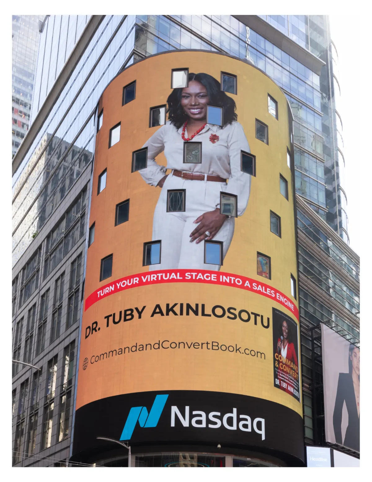 Dr. Tuby Akinlosotu Nasdaq Billboard Times Square