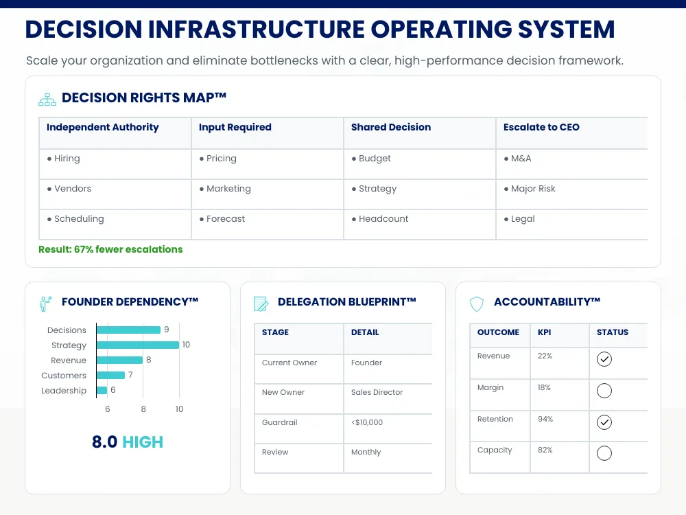 Decision Rights Map — template preview