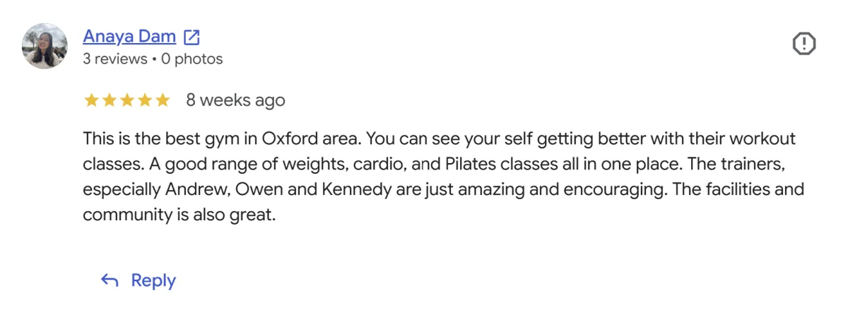 Anaya Dam Google Review