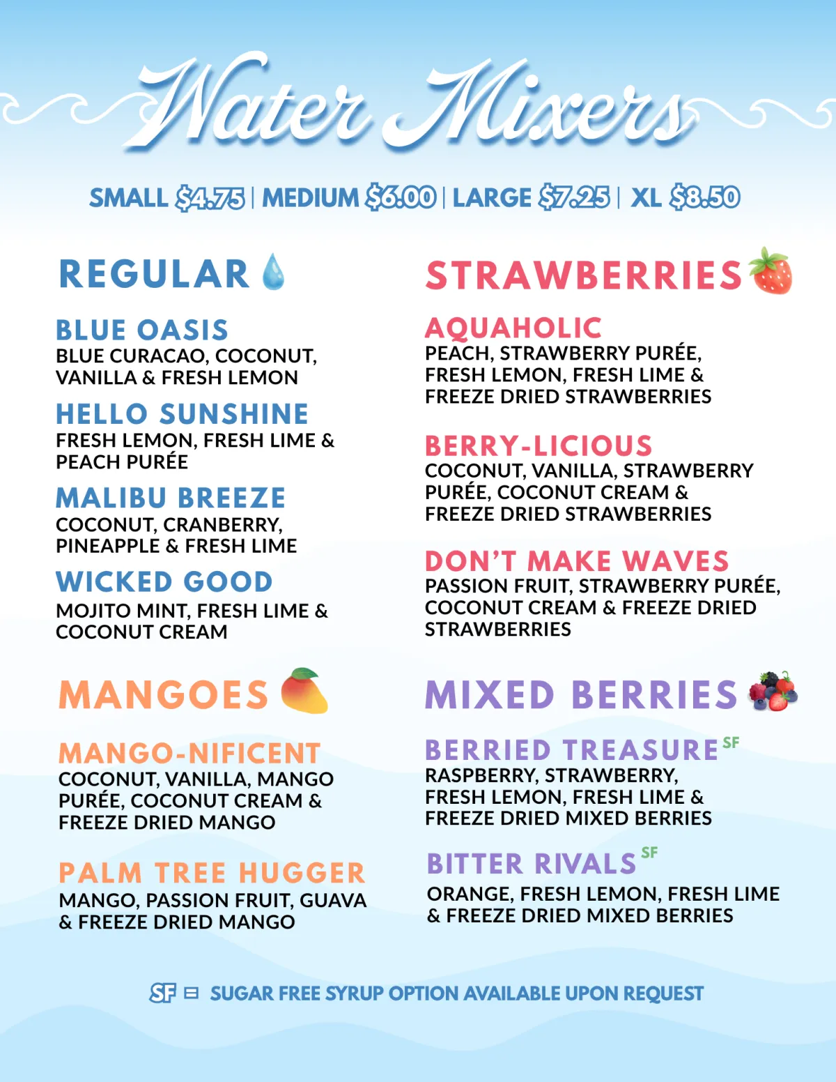 Water Mixers menu