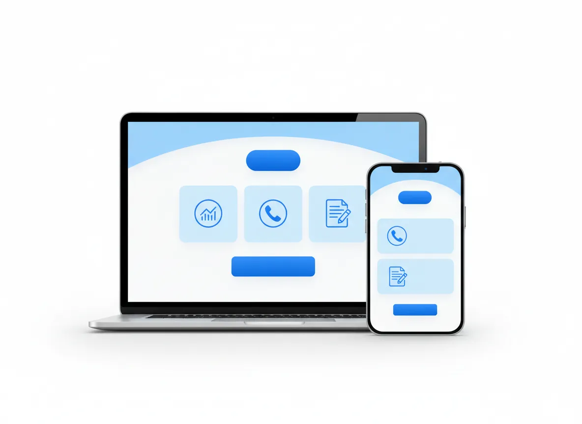 Example Smart Website layout mockup