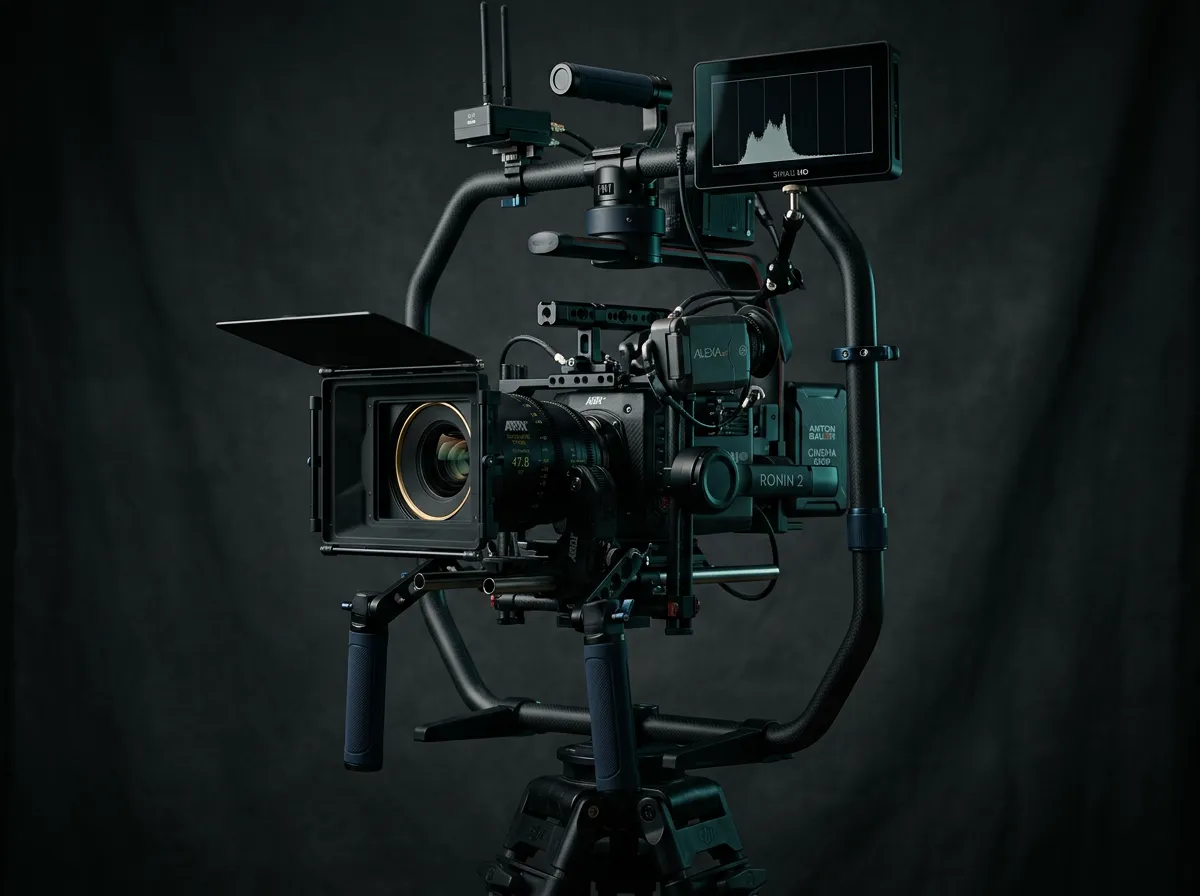 Commercial photography set and high-end video production camera rig