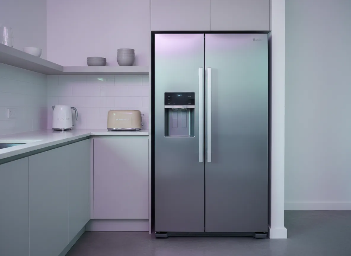 Nevera moderna y electrodomésticos