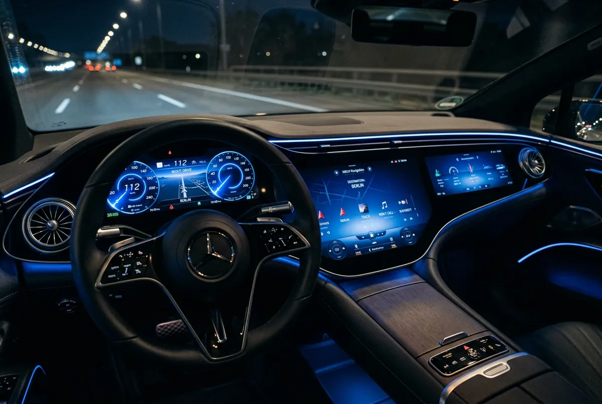 Flush OEM-matched dashboard receiver displaying modern Apple CarPlay and Android Auto navigation interface