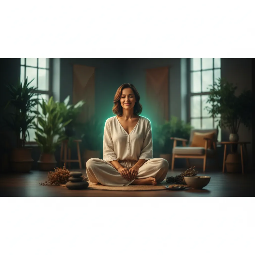 Woman experiencing holistic healing