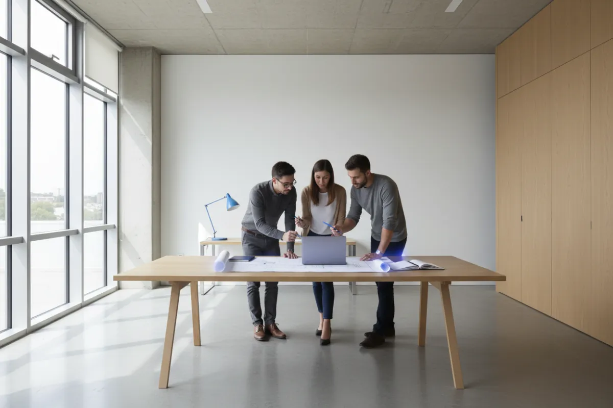 Professionals collaborating in a modern office, representing agile response and operational growth.