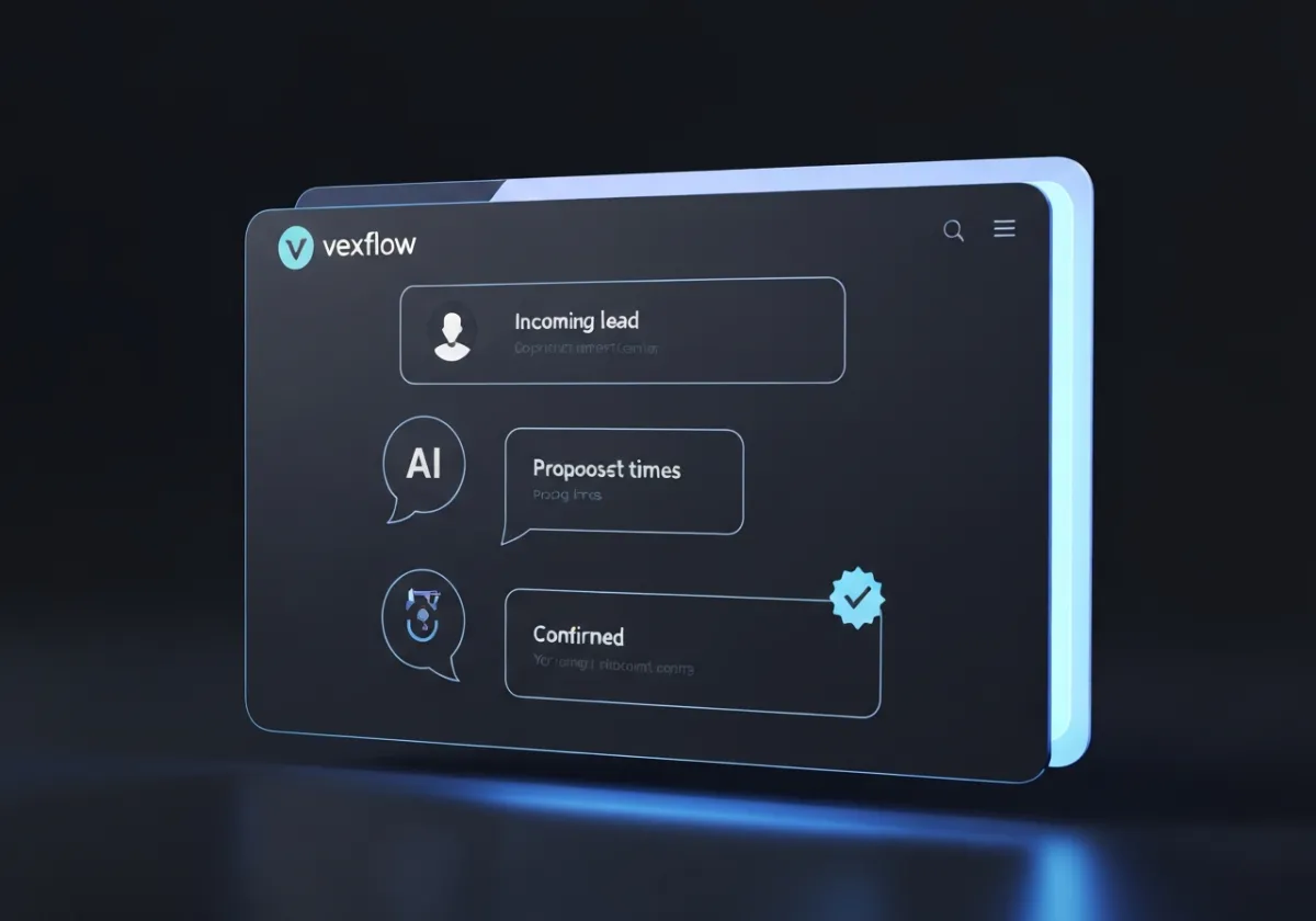 Vexflow AI Appointment Center Chat Interface Mockup