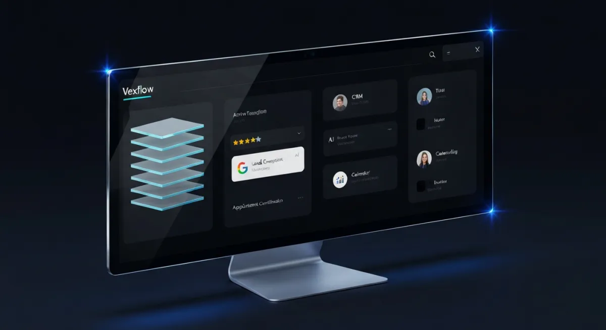 Vexflow centralized dashboard desktop interface mockup
