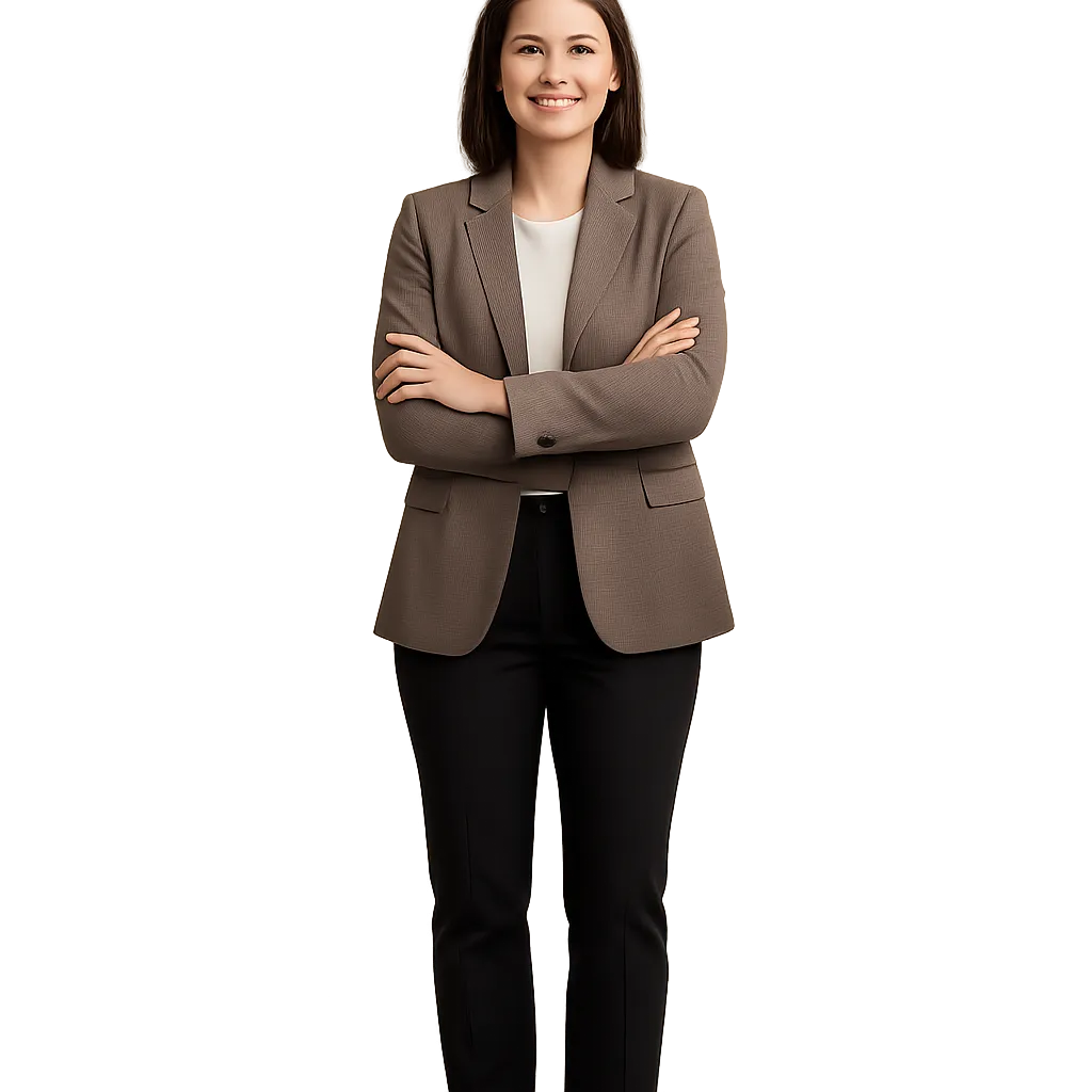 Portrait of a relieved client