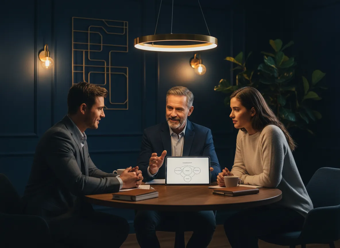 Advisor walking client through a holistic planning process