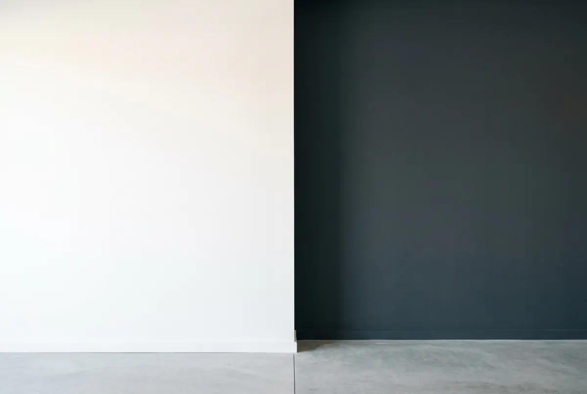 Pristine drywall finish and crisp architectural wall paint in modern garage