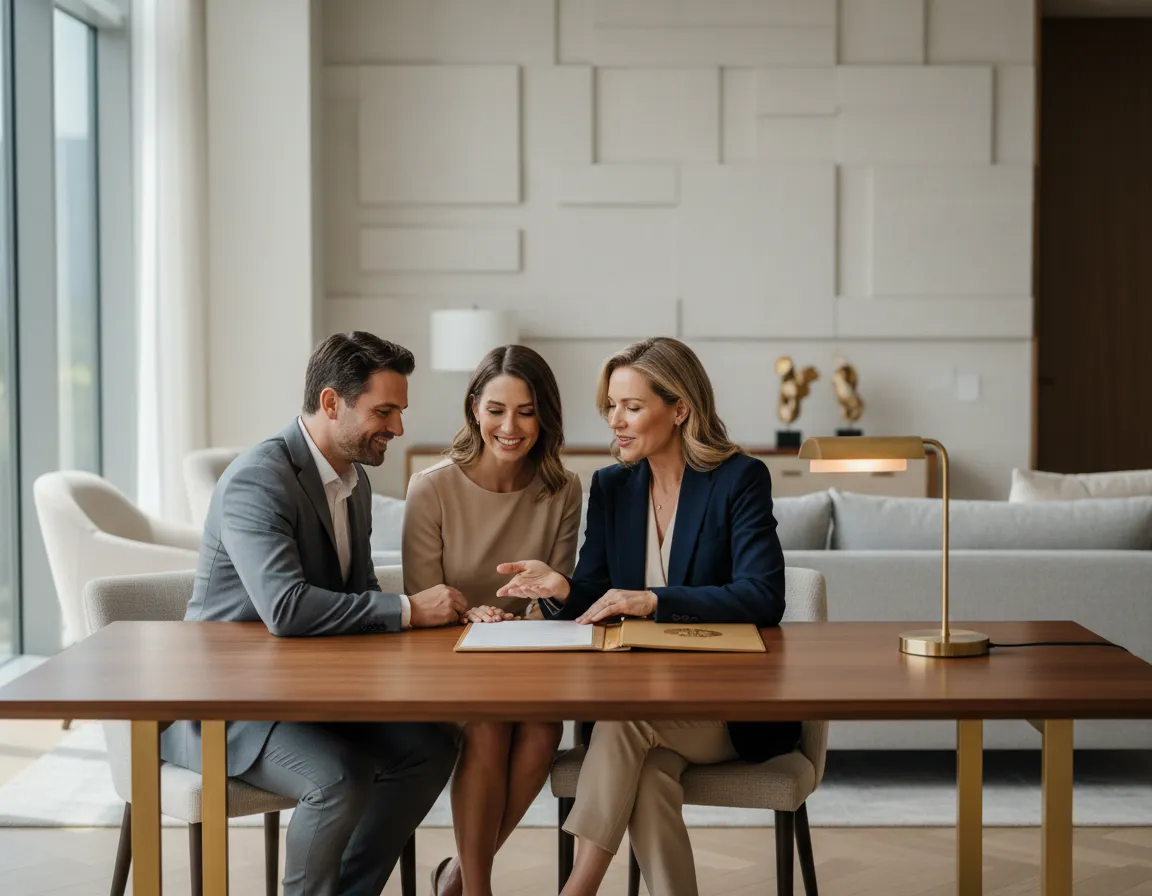 Realtor and client discussing long-term homeownership